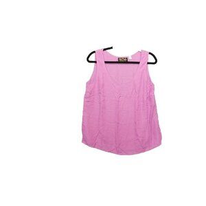 BOB MACKE Wearable Art Blouse Size S(4-6) Women Sleeveless Pink Elegant